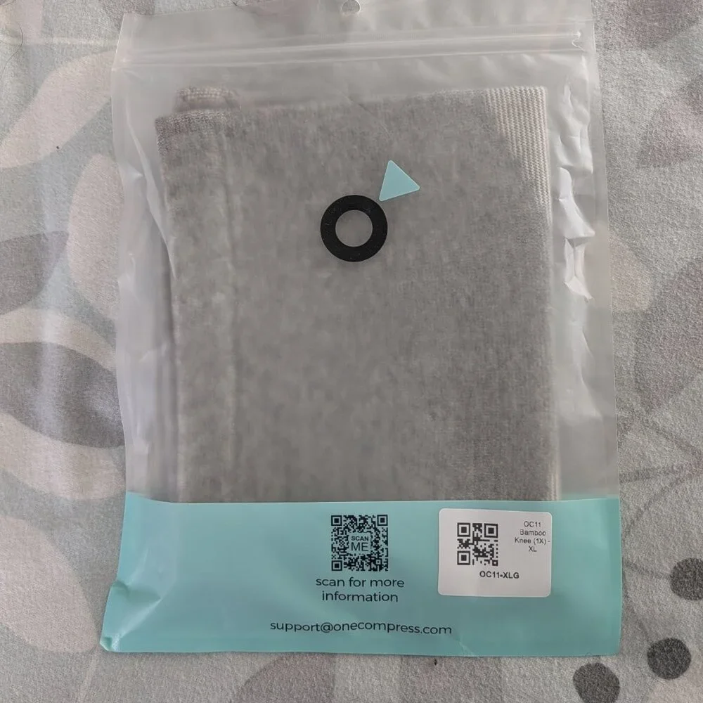 One Compress Premium Bamboo Knee Sleeve - Gray - Size XL  NWT - Picture 3 of 3